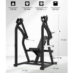 TUNTURI PLATINUM Shoulder Press Plate loaded V-series – Zboží Mobilmania