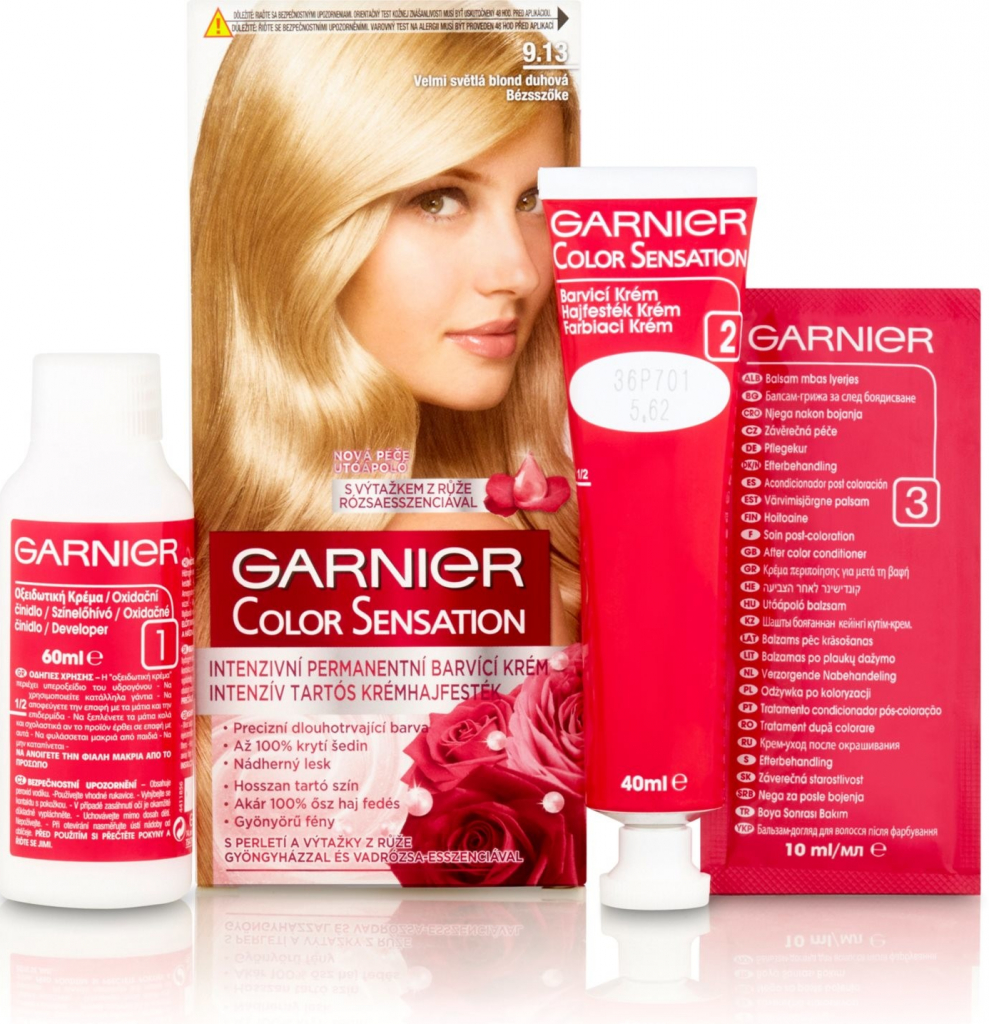 Garnier Color Sensation 9,13 velmi světlá blond duhová od 80 Kč - Heureka.cz