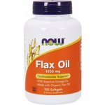 Now Foods Flax oil Lněný olej 1000 mg 100 softgelových kapslí – Hledejceny.cz