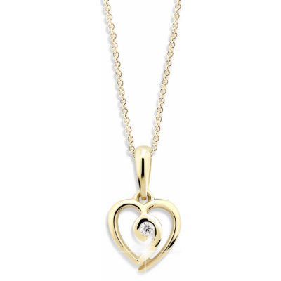 Cutie Jewellery Romantický přívěsek ze žlutého zlata Z6298 1609 40 10 X 1 – Zboží Mobilmania