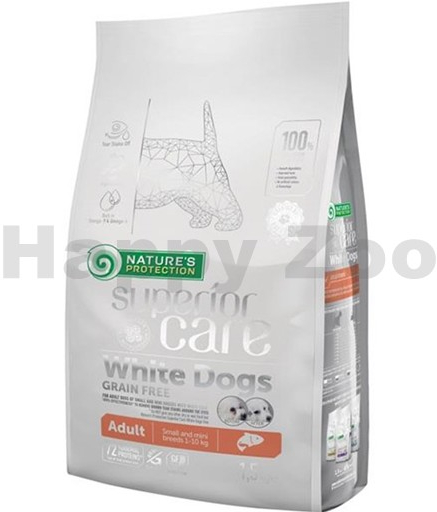 Nature´s Protection Dog Superior Care White Dogs Adult Small Breeds Grain Free White Fish 1,5 kg