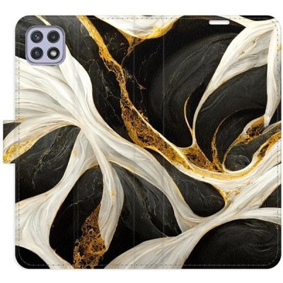 Pouzdro iSaprio flip BlackGold Marble Samsung Galaxy A22 5G