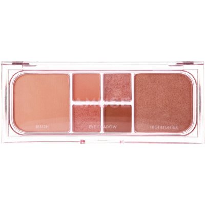 Amuse Vegan Face All Palette 02 Peach Glow Veganská make-up konturovací paleta 16,3 g