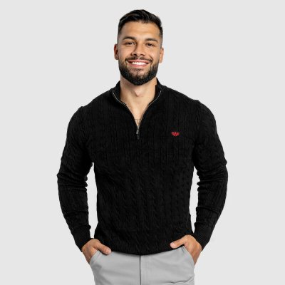 Iron Aesthetics Cable Knit černý – Zboží Dáma
