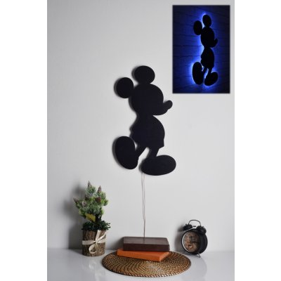 ASIR Nástěnná dekorace MICKEY MOUSE s led osvětlením 30 cm modrá – Zbozi.Blesk.cz