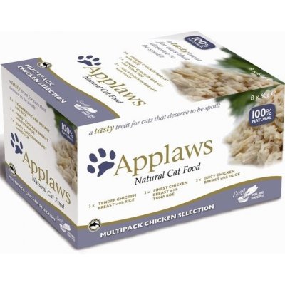 Applaws Cat Pot kuřecí výběr 8 x 60 g – Zboží Mobilmania