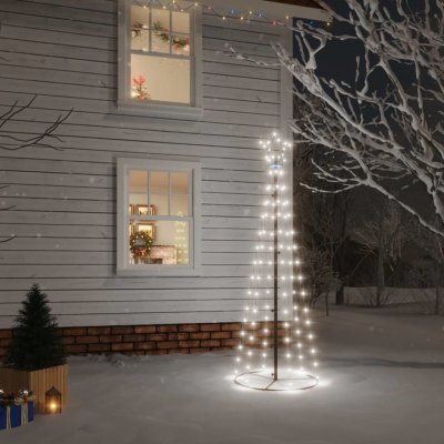 zahrada-XL Vánoční stromek kužel 108 studených bílých LED diod 70 x 180 cm