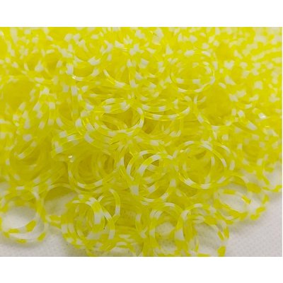 Loom Bands gumičky s háčkem na pletení průsvitné žluté
