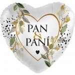Premioloon Fóliový svatební balón přírodní motiv Pan & Paní – Hledejceny.cz