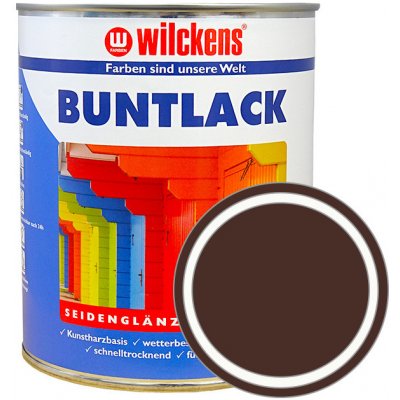 Wilckens Německá syntetická vrchní barva pololesk Buntlack Seidenglaenzend 750 ml RAL 8017 -čokoládová hnědá – Zbozi.Blesk.cz