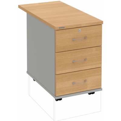 Hobis K 33 Z N 80 3 zásuvky napříč 80 cm dub šedá – Hledejceny.cz