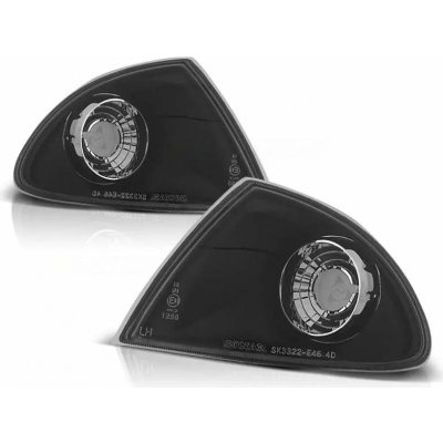 PŘEDNÍ BLINKRY BMW E46 SEDAN, TOURING, 1998-2001, ČIRÉ, ČERNÉ BLACK – Zboží Mobilmania