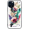 Pouzdro a kryt na mobilní telefon Apple Pouzdro Mobiwear Glossy Apple iPhone 12 Pro - G017G Pírka a květy