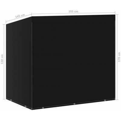 vidaXL Plachta na zahradní houpačku 10 oček 2 zipy 255 x 145 x 170 cm 48639 – Sleviste.cz