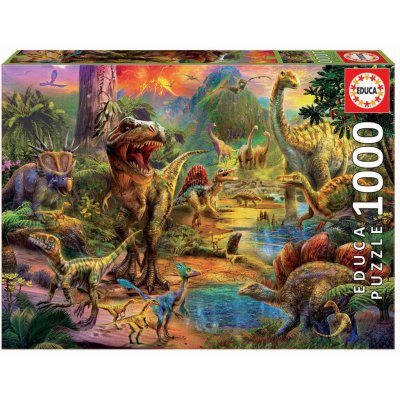 Educa Land of Dinosaurs + FIX lepidlo 1000 dílků – Zboží Mobilmania