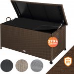 Casaria Polyratanový 122 x 56 x 61cm hnědý 103761 – Zboží Mobilmania