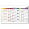 Kalendář Nástěnný Plánovací mapa PL 80x100 cm barevná 2024