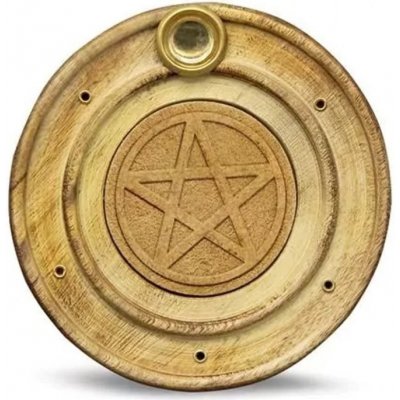 Mani Bhadra Stojan na VT kulatý dřevěný Pentagram 10 cm – Hledejceny.cz
