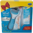 Scholl Velvet Smooth Pedicure Set dárková sada modrý strojek diamond + hydratační krém na nohy 60 ml