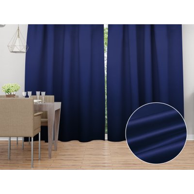 Biante Saténový závěs LUX-039 Námořnická modrá 140x150 cm – Hledejceny.cz