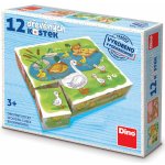 Dino obrázkové kostky Na farmě 12 kostek – Zboží Dáma