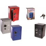 GiftyCity Pokladnička trezor 16 x 11,5 x 10 cm barva metalová stříbrná – Zboží Mobilmania