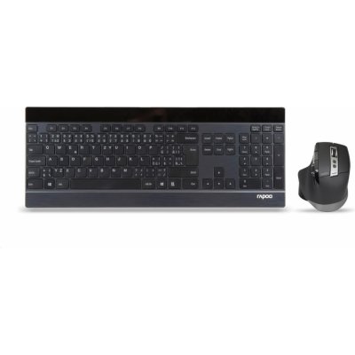 RAPOO set klávesnice a myš 9900M multi-mode bezdrátový ultra-slim CZ/SK, černá - 6940056193490