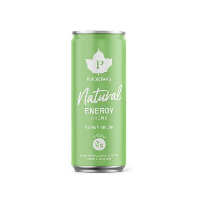 Puhdistamo Natural Energy Drink green apple Energetický nápoj zelené jablko 330 ml – Zboží Dáma