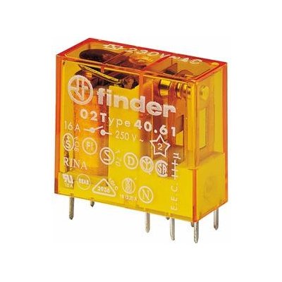 FINDER Relé 40.61.8.230.0000, 1P/16A, 230V AC 40618230 – Zbozi.Blesk.cz