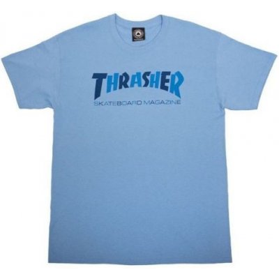 Pánské tričko Thrasher Checkers logo carolina blue – Zboží Mobilmania