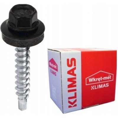 Klimas Wkręt-met Farmářský šroub TEX 4,8 x 35 černý RAL 9005 – Hledejceny.cz