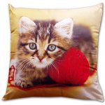 Dadka polštář Kotě s klubíčkem 40x40 – Zboží Dáma