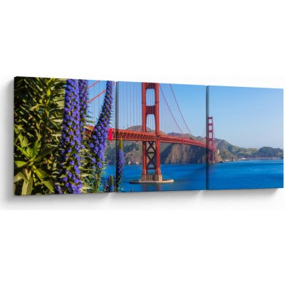 Obraz - Golden Gate Bridge, San Francisco, třídílný 150x50 cm – Hledejceny.cz