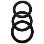 SuperLove Cock Ring Set Black 3 Pack – Zboží Dáma