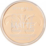 Rimmel London Stay Matte dlouhotrvající kompaktní pudr 14 g odstín 001 Transparent