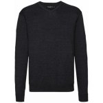 Pánský Pulovr V-neck tmavě šedý melír – Hledejceny.cz