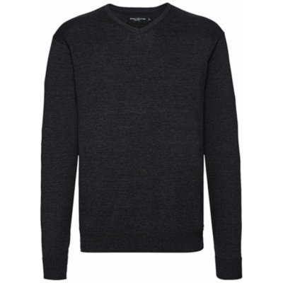 Pánský Pulovr V-neck tmavě šedý melír – Hledejceny.cz
