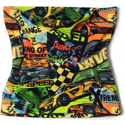 ESITO Bavlněný nákrčník Speed cars černá – Zboží Dáma