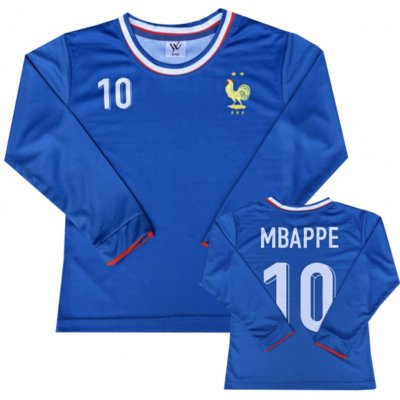 Numberoplus dětské fotbalové tričko s dlouhým rukávem Francie Kylian Mbappé 10 – Zboží Dáma