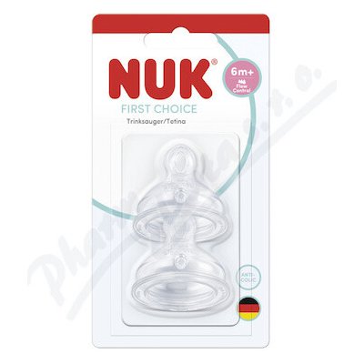 NUK First Choice savička velikost flow control 6+m natural 2 ks – Zbozi.Blesk.cz