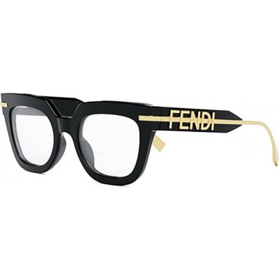 Fendi Fendigraphy Black Rectangular Eyeglasses – Sleviste.cz