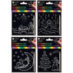 Anděl Škrabací obrázek 10 x15 cm vánoční – Zboží Dáma Anděl Škrabací obrázek 10 x15 cm vánoční – Zboží Dáma