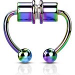 Šperky4U Duhový falešný septum piercing do nosu NS0048-W – Zboží Mobilmania