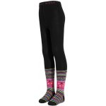 Wolf dívčí punčocháče P2315 černé s kytičkami – Zboží Dáma