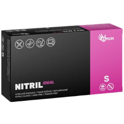 Espeon Nitril Ideal Powder Free Dark Pink 100 ks – Hledejceny.cz