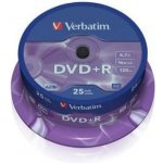 Verbatim DVD+R 4,7GB 16x, AZO, cakebox, 25 ks (P011745)