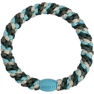 KKNEKKI Gumička do vlasů Kknekki Mix Turquoise Jungle Glitter, modrá barva, textil – Zboží Mobilmania