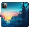 Pouzdro a kryt na mobilní telefon Pouzdro iSaprio Flip s kapsičkami na karty - Magical Landscape Apple iPhone 12 / 12 Pro