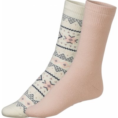 Esmara dámské termo ponožky 2 páry bílá / světlá lila fialová – Zboží Dáma