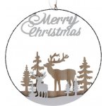 Home Styling Collection Dekorativní vánoční LED k zavěšení s nápisem MERRY CHRISTMAS Ø 40 cm – Zboží Mobilmania